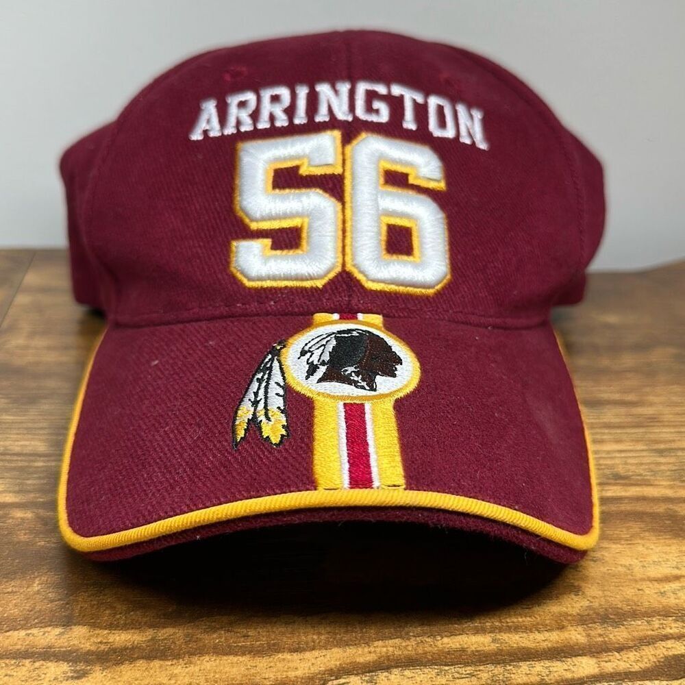 Washington‎ Redskins Lavar Arrington Vintage Red NFL Strapback Football Hat 56